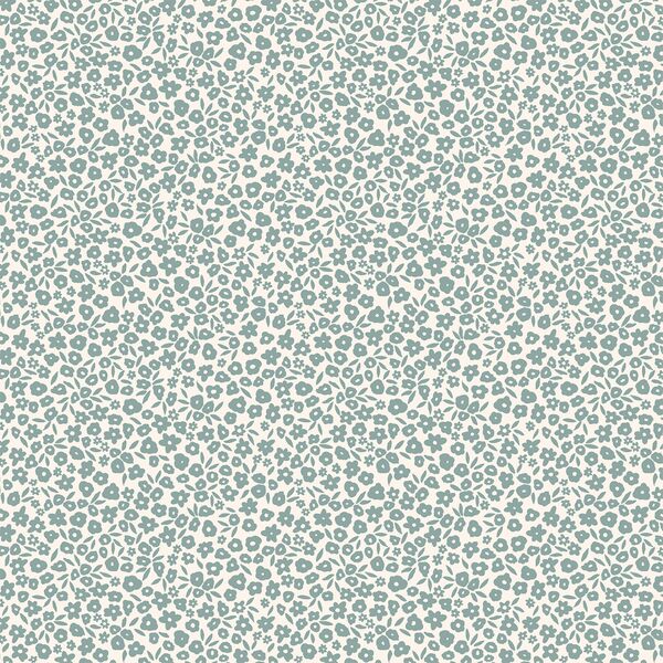 Small Flower Field in Dusty Teal