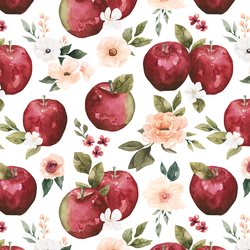 Apple Floral in White