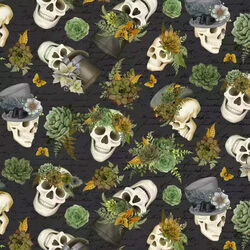 Skulls and Hats in Black