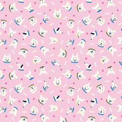 Sunrise Dog Faces in Pink