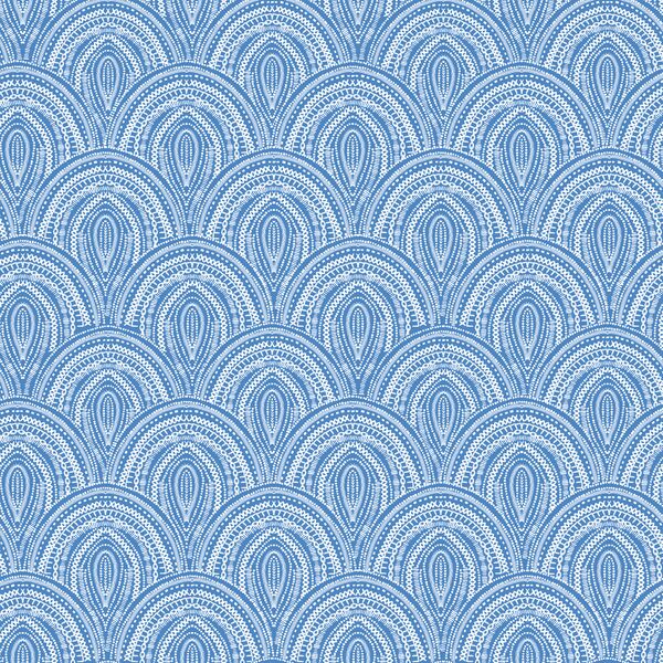 Fun Stitched Scales in Bright Blue