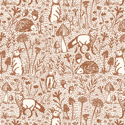 Large Woods of Whimsy in Cinnamon on Cream