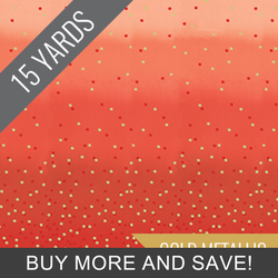 Ombre Confetti Metallic in New Cayenne - 15 Yard Bolt