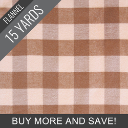 Buffalo Plaid Mini Flannel in Mocha - 15 Yard Bolt