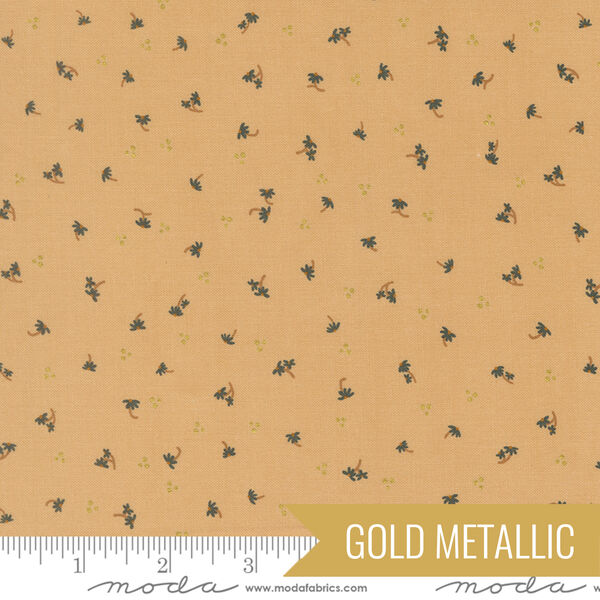 Sacred Blossoms in Tan Metallic