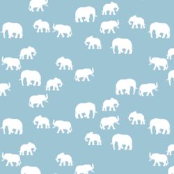 Elephant Silhouette in Bluebell