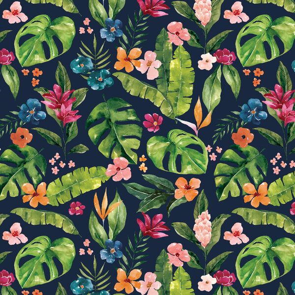 Jungle Floral in Navy