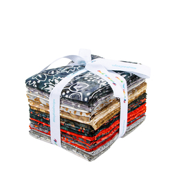 Expressions Batiks Fat Quarter Bundle in Gray and Golden Arabella