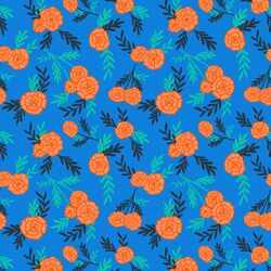 Marigold Bouquets in Azul