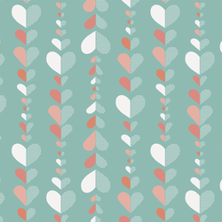 Stacked Hearts in Mint