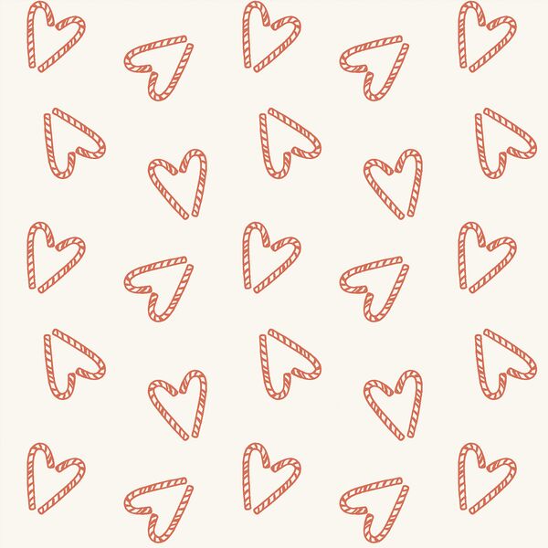 Peppermint Hearts in Ivory
