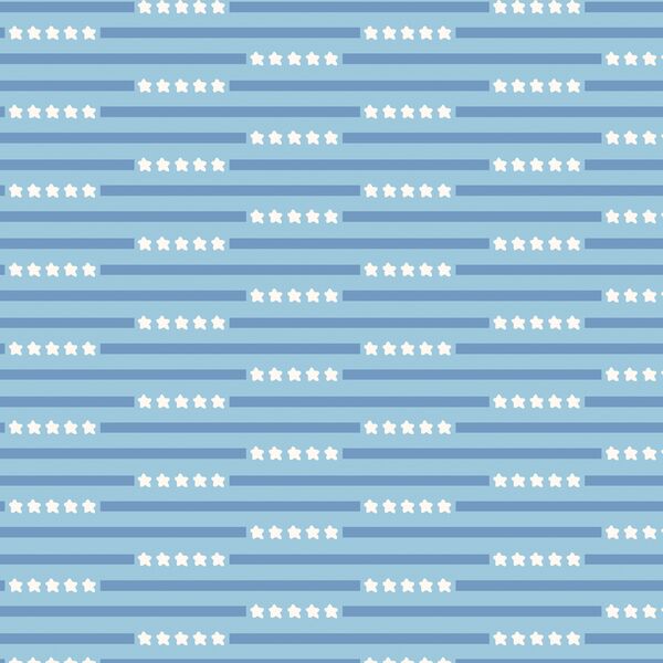Star Spangled Stripes in Cloud Blue