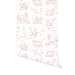 Dinoland in Blush on White