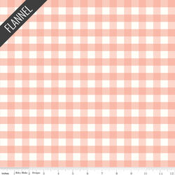 Gingham Flannel in Coral