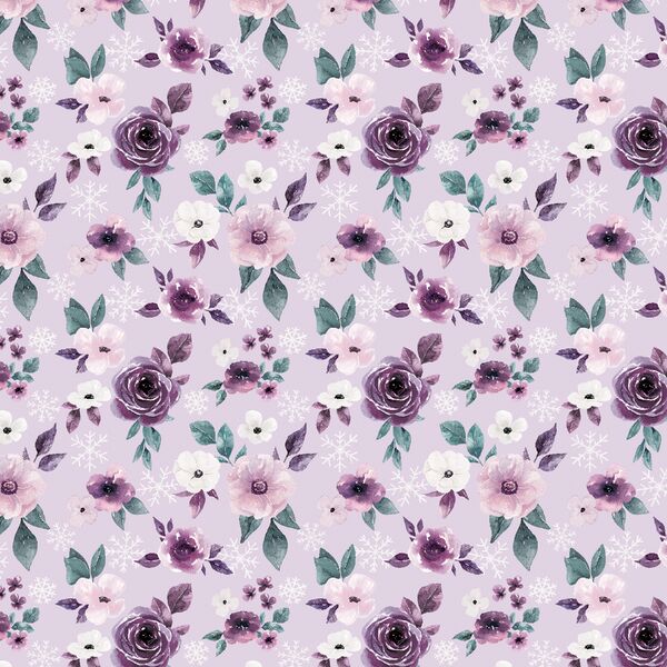 Little Floral Flurries in Sugar Plum
