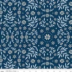 Ditsy Floral in Oxford Blue