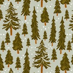 Large Snowy Pines in Iced Sage