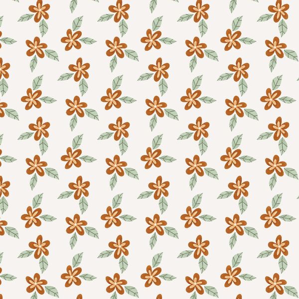 Tropical Floral in Off White