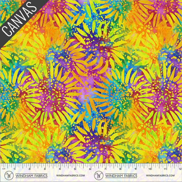 Sunflowers Canvas in Rainbow Splash