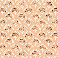 Flower Fan in Apricot