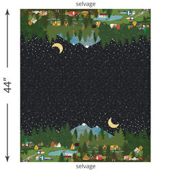 Paper Trails Double Border Panel in Multi