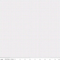 Swiss Dot in Patriotic on White