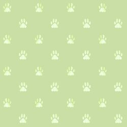 Watercolor Paw Prints in Spring Green