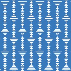 Little Tribal Stripe in Cerulean