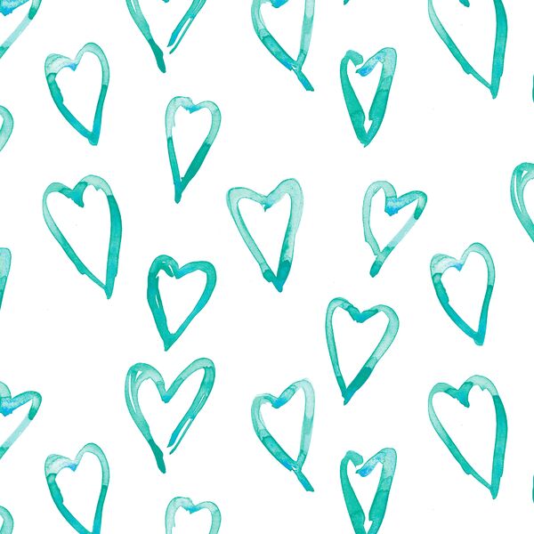 Large Hearts a Mess in Teal Crush