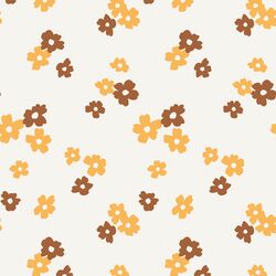 Large Fleur-fetti in Cocoa Brown and Amber Yellow