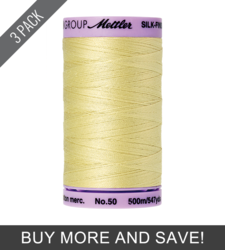 Lemon Frost (9104-1412) - Silk Finish Cotton 50wt - 547 Yards (3 Pack)
