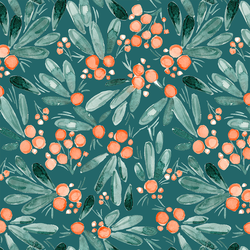 Winter Berries in Emerald