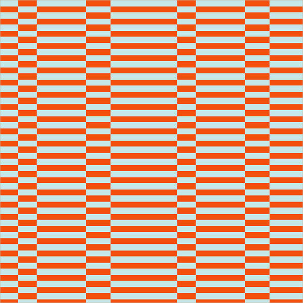 Broken Stripe in Orange/Sky