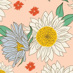 Large Sunflowers in Summer Blush