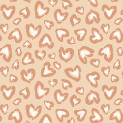 Large Wild Hearted in Cream Clay and Peach
