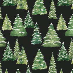 Pine Forest in Midnight