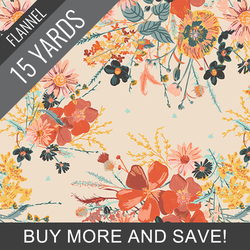Painted Prairie Flannel in Six - 15 Yard Bolt