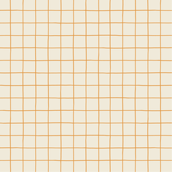 Haunted Check in Pumpkin Orange on Cream