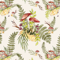 Forest Flora in Cream