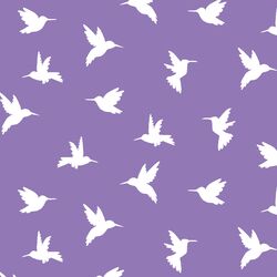 Hummingbird Silhouette in Amethyst