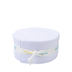 Confetti Cotton 2.5" Strip Roll in Bright White