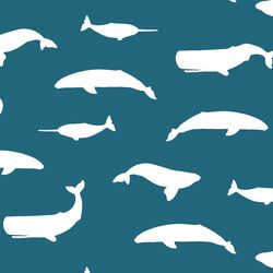 Whale Silhouette in Topaz