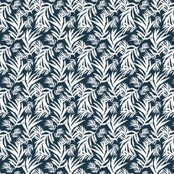 Palm Fronds in Deep Navy