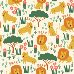 Lion Family in Good Morning