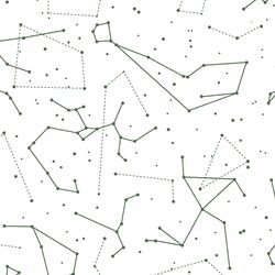 Star Charts in Kale on White