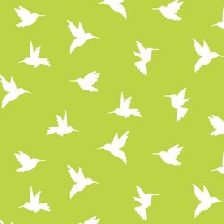 Hummingbird Silhouette in Lime