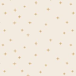 Swiss Crosses in Golden Mustard Yellow on Egret