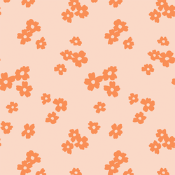 Large Fleur-fetti in Tangerine on Pink