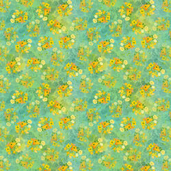 Abstract Floral in Mint