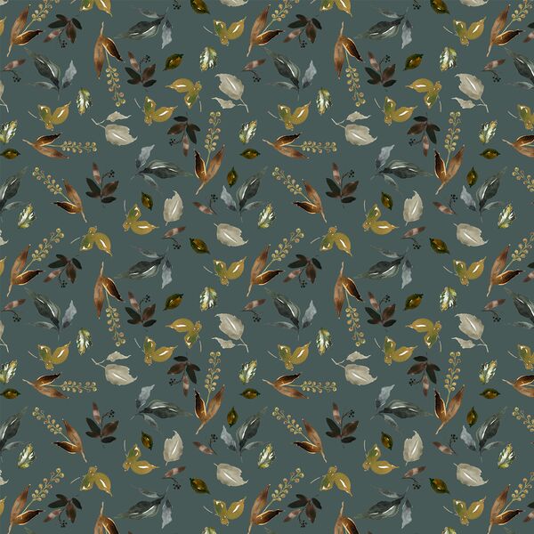 Little Woodland Foliage in Grey Green